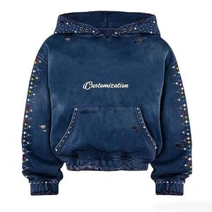 เสื้อฮู้ดดี้โอเวอร์ไซส์สำหรับผู้ชาย ลายไล่สี ผ้าฟลีซเฟรนช์เทอร์รี่ มีกระเป๋า ดีไซน์สำหรับฤดูหนาว เป็นมิตรกับสิ่งแวดล้อม ระบายอากาศได้ดี - Product Image 4