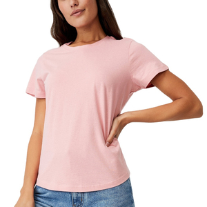 T-shirt uni pour femme, fabrication pakistanaise, best-seller, logo imprimé sur mesure, pour un usage décontracté estival - Product Image 1