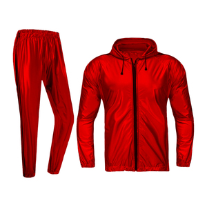 Ensemble de survêtement de sauna pour homme, 2 pièces, veste à capuche et pantalon, léger, pour entraînement, fitness, course à pied, sport - Product Image 4