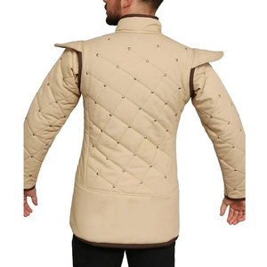 Manteau Gambeson Médiéval en Coton Matelassé Beige, Veste Rembourrée Vintage, Équipement de Protection pour Cosplay de Guerrier et LARP, Vêtement d'extérieur Doublé - Product Image 2