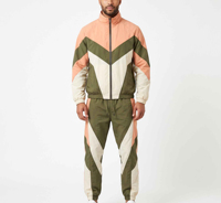 Ensemble survêtement homme hiver extérieur léger polyester/nylon 2-en-1 veste et short séchage rapide respirant style vintage