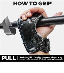 Poignées de musculation réglables en cuir robuste, antidérapantes, protection des paumes, soutien des poignets pour l'entraînement en salle de sport, musculation - Product Image 5