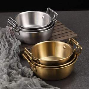 Tazón de acero inoxidable Bold Blossom con asa, estilo coreano, apto para lavavajillas, para servir arroz y comida, venta al por mayor. - Product Image 5