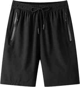 Nouveaux shorts de jogging en laine pour hommes avec logo personnalisé, taille mi-haute élastique, respirants, poches imperméables, décontractés, écologiques - Product Image 1