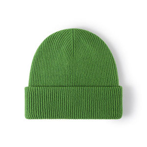100% Merino Wool Beanie for <b>Men</b> Warm Knitted Winter Hats Cuffed Skull Beanie With <b>Caps</b> 2026 Jacquard Beanie Green Color <b>Caps</b> - Product Image 1
