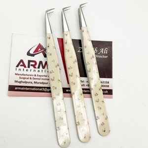 Pinzas de Aislamiento Curvas Ecológicas con Punta Recubierta de Papel, Pinzas Sostenibles para Extensión de Pestañas con Marca Privada - Product Image 5