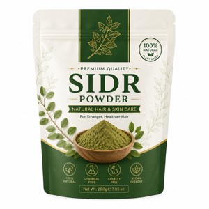 Poudre de Sidr Premium Sans Produits Chimiques OEM 200g 100% Pure et Naturelle de Feuilles de Ziziphus Spina-Christi pour Nettoyant Capillaire et Soin du Cuir Chevelu - Product Image 1