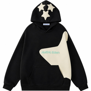 Sweat à capuche personnalisé effet délavé pour homme en molleton de coton mélangé, imprimé sérigraphié, style vieilli - Product Image 3
