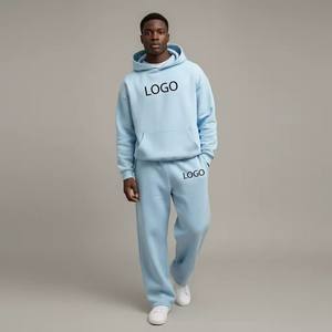 Survêtements personnalisés imprimés en usine, effet délavé, avec logo, écologiques, 100 % coton molletonné, coupe classique, automne, style hip-hop, pour hommes - Product Image 1