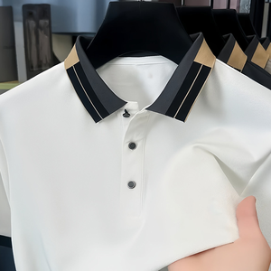 เสื้อโปโลผู้ชายแขนสั้นผ้าฝ้ายลำลอง - Product Image 2