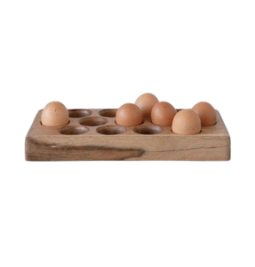 Bunny Shape Natural Wood Egg Storage <b>Rack</b> Handmade Wooden Egg Holder Tray for Kitchen Farmhouse and Home Decor - Product Image 6