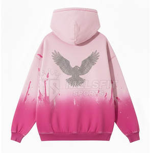 Sudaderas con Capucha para Hombre, Lavado Ácido, con Pedrería, Estilo Urbano, Moda Casual de Invierno, Manga Larga, Cómodas para Uso Diario - Product Image 2