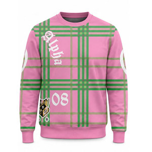 Sudadera Alpha Pink con cuello redondo, estampado por sublimación, ropa casual de invierno para hombre, corte regular, poliéster/algodón - Product Image 2