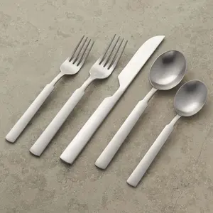 Set di posate riutilizzabili di lusso collezioni di utensili da cucina consegna veloce hotel coltello da pranzo in acciaio inossidabile forchetta posate per posate