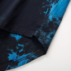 Chemises pour hommes en coton 100% coupe ample, fabrication artisanale, design personnalisé sur toute la surface, imprimé tie-dye et col rond à manches courtes - Product Image 5