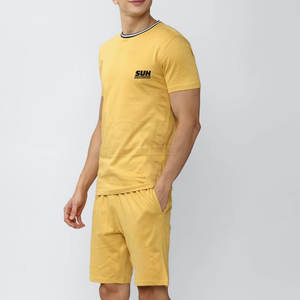 High Quality 100% Cotton Breathable <b>Summer</b> T-<b>Shirt</b> & Shorts Set Customizable Design & Logo Wholesale OEM Service Men - Product Image 4