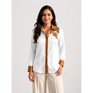 Chemise pour femme au look moderne la plus vendue, avec un style intemporel et une coupe confortable, en tissu écologique, acheter directement auprès du fournisseur - Product Image 1