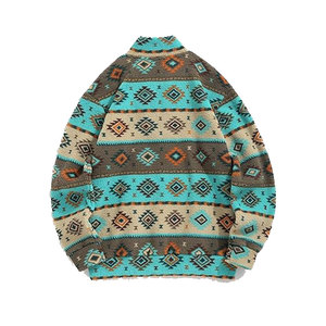 Sweat-shirt vintage avec lettres appliquées pour homme, streetwear, patchwork vieilli, sweat-shirt zippé, sweat-shirt rétro avec broderie graphique - Product Image 3
