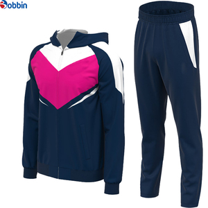 Conjunto de Chándal de Fútbol para Hombre, Chaqueta de Fútbol con Capucha y Cremallera Sublimada, Conjunto de 2 Piezas, Traje de Fútbol para Hombre para Todas las Temporadas - Product Image 1