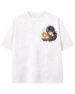 T-shirt graphique anime blanc pour homme, en coton, surdimensionné, streetwear, imprimé, décontracté, été, logo personnalisé, fabricant OEM, fournisseur - Product Image 1