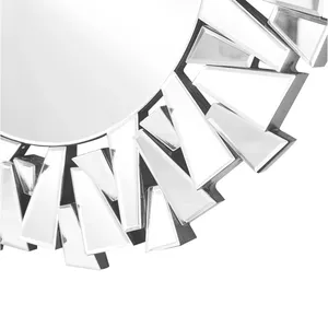 Espejo de Pared Circular Moderno de Vidrio Hecho a Mano, Diseño Geométrico Abstracto, Decoración Ecológica para el Hogar, Pieza Decorativa para Sala de Estar - Product Image 5