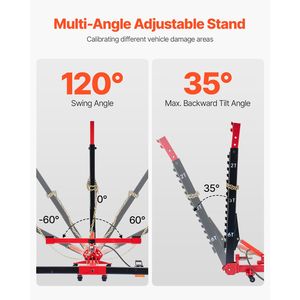 Tirapiedi Idraulico 6T per Carrozzeria con Martinetto ad Aria 3T e Pompa Idraulica a Pedale 6000PSI - Attrezzatura per Riparazione Auto - Product Image 5