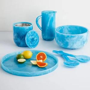 Juego de platos de resina de lujo para servir, vajilla para fiestas, cantidad al por mayor, logotipo personalizable, mejor precio desde India. - Product Image 1