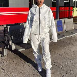 Conjunto Deportivo de 2 Piezas para Mujer, Corte Ajustado, Informal, Color Sólido, Otoño, Sudadera con Capucha, 100% Algodón - Product Image 5