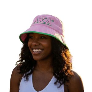Sombrero de Pescador AKA Floppy Bucket Hat Bordado, Sombrero de Sol Griego AKA de Ala Ancha de Algodón para Mujer, Rosa y Negro - Product Image 6