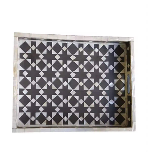 New Design MDF Wooden Serving Trays Trays Special Enamel Coating Serving Tray for Vanity <b>Breakfast</b> - Product Image 1