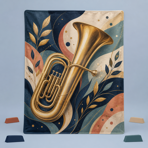Custom Printed <b>Throw</b> Blanket Axolotl Fig Tuba Rowing Oyster Eclair Sublimation Flannel Fleece Polyester - Product Image 3
