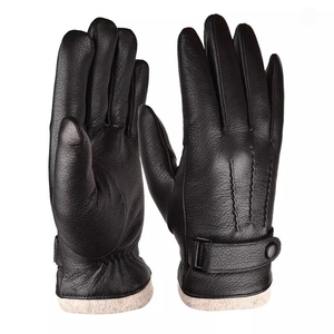 Gants en cuir thermiques tactiles pour le ski, les sports d'hiver, les voyages en plein air, respirants, coupe-vent, protection - Product Image 5