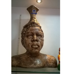 Nueva Escultura de Cabeza Tribal Africana 2026, Busto Decorativo de Cemento, Pieza de Arte - Product Image 1