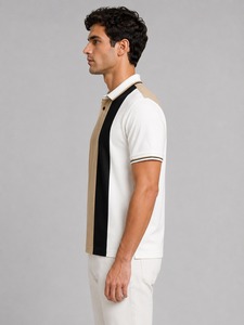 เสื้อโปโลผู้ชายสำหรับตีกอล์ฟ 230 GSM ผ้าฝ้าย 100% แบบ Pique ระบายอากาศได้ดี ดีไซน์เรียบหรู สไตล์สตรีทแวร์ รับผลิตแบบ OEM แบรนด์ส่วนตัว โรงงานผู้ผลิต - Product Image 2