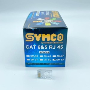 Symco ขั้วต่อ Cat5 SM-5A (ทอง1U) ปลั๊กอีเทอร์เน็ตโมดูลาร์8P8C ที่มีประสิทธิภาพสูงขั้วต่ออีเธอร์เน็ต RJ45 - Product Image 3