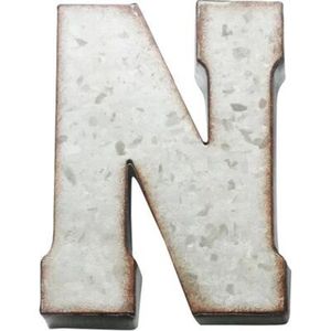 Lettre murale en métal galvanisé vintage, symbole ampersand, grande taille, pour artisanat, décoration extérieure de jardin, lettres en acier vieilli - Product Image 5