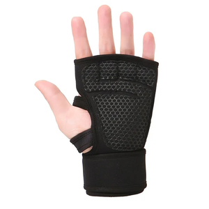 High Quality Durable Adjustable Half <b>Finger</b> Custom Workout Fitness Sports Gym Gloves with Wrist <b>Strap</b> Half <b>Finger</b> Glove - Product Image 4