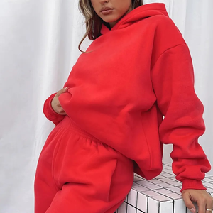 Sweat à capuche en polaire pour femme avec cordon de serrage et poches kangourou, sweat-shirt décontracté chaud en coton pour un usage quotidien - Product Image 3