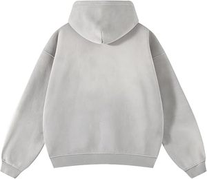 Custom Brand Plain Acid Wash Full Zip Up Hoodie Heavyweight <b>100</b>% cotton winter hoodies Vintage Retro Windbreaker hoodies - Product Image 4