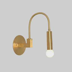 Applique murale en laiton, luminaire géométrique minimaliste, décoration intérieure moderne, lampe de salon - Product Image 3