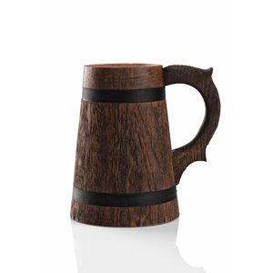 Jarra de Cerveza de Madera Hecha a Mano de Primera Calidad, Estilo Rústico, para Cerveza Fría, Café, Cerveza Ale, Whisky, Regalo Personalizado - Product Image 1