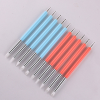 Huarong outils de manucure de luxe 1PC serti 2 voies Nail Art stylo à pointiller Silicone souple tourbillon acier strass professionnel bricolage utilisation