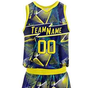 Ensemble d'uniformes de basketball unisexes de style actuel, imprimés sur mesure, séchage rapide, respirant, confortable, 100% polyester, maillot de sport d'équipe - Product Image 5