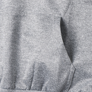 Sudadera con capucha de forro polar de poliéster/algodón para hombre, estilo oversize, informal, de punto, para invierno, roja y negra, de manga larga, con bolsillo, efecto lavado. - Product Image 4