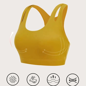 Durable Material Women Backless High Support Yoga Sports Bra Custom Front Option Anti Wrinkle Wholesale Rate High Quality - Product Image 3