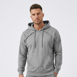 Sudadera con Capucha Deportiva Térmica de Algodón 100% de Alto Gramaje, Unisex, Lisa, Personalizable con Pedrería Bordada para Invierno - ¡La Mejor Oferta de 2026! - Product Image 5