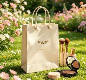 Sacs shopping en papier personnalisables de haute qualité avec impression de logo, sacs en papier de luxe pour la vente au détail avec marquage entièrement personnalisé - Product Image 1
