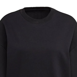 Top Selling Blank Quality <b>Fleece</b> Oversized Custom Print Logo Minimalist Crewneck Solid <b>Black</b> Sweatshirt Korean Street Style - Product Image 5