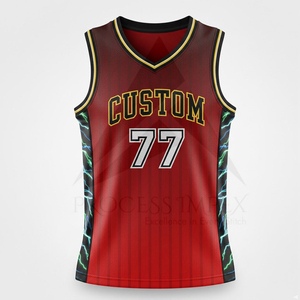 Ensemble de maillots de basket-ball personnalisés, tissu en maille respirant, vêtements de sport légers pour l'entraînement en équipe - Product Image 1