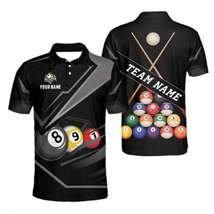 Camiseta Polo Deportiva de Manga Corta con Estampado Digital para Hombre, de Secado Rápido, Sublimada - Product Image 4